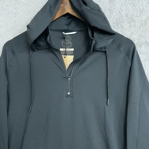 NEW Swannies Golf Men's M Vandykes Black Hoodie Sweatshirt G1548 - Picture 12 of 13